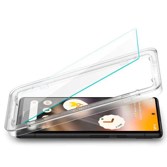 Google Pixel 6a Spigen Alignmaster Glas.tR Skærmbeskyttelse - 2 stk. - Case Friendly - Gennemsigtig