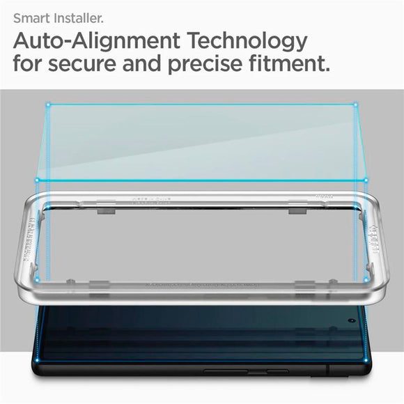 Google Pixel 6a Spigen Alignmaster Glas.tR Skærmbeskyttelse - 2 stk. - Case Friendly - Gennemsigtig