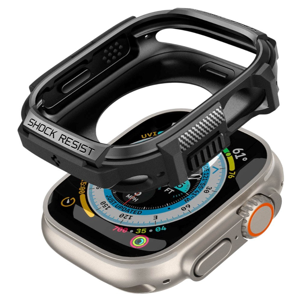 Apple Watch Ultra 3 / 2 / 1 (49mm) Spigen Rugged Armor Cover - Sort