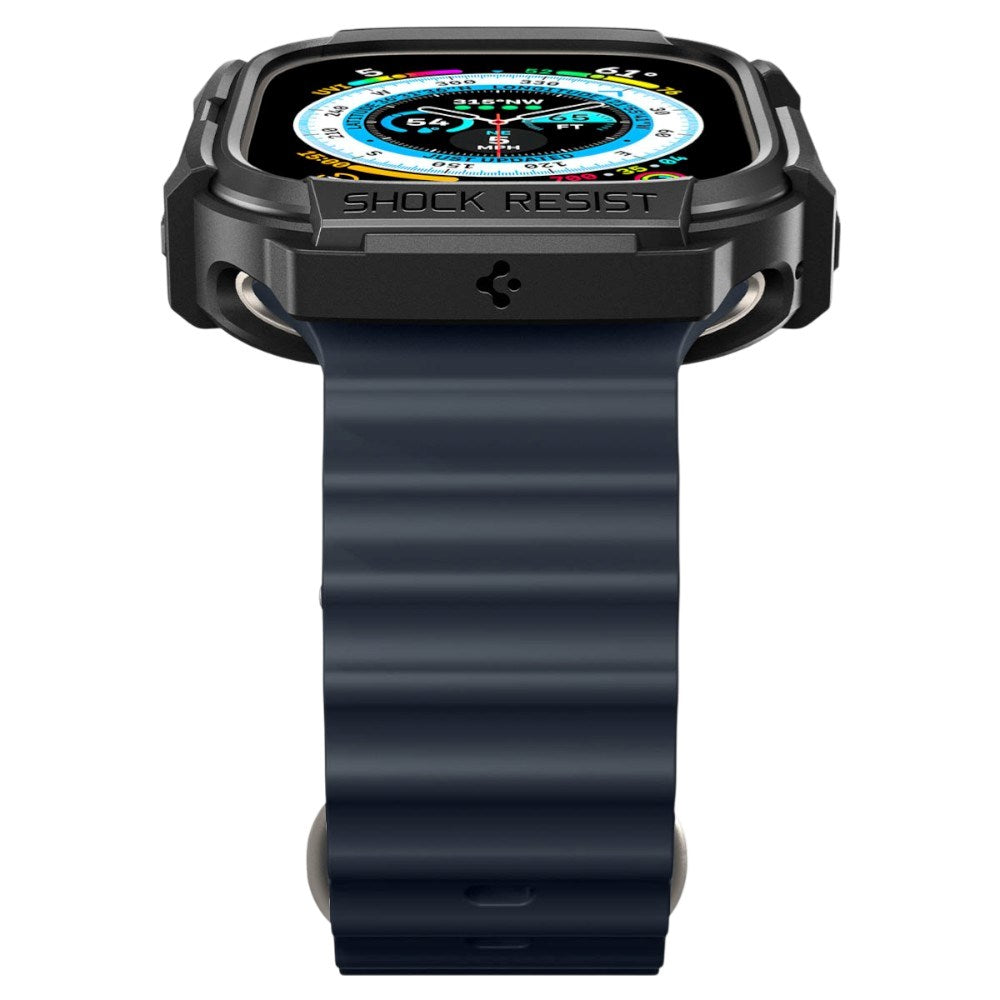 Apple Watch Ultra 3 / 2 / 1 (49mm) Spigen Rugged Armor Cover - Sort