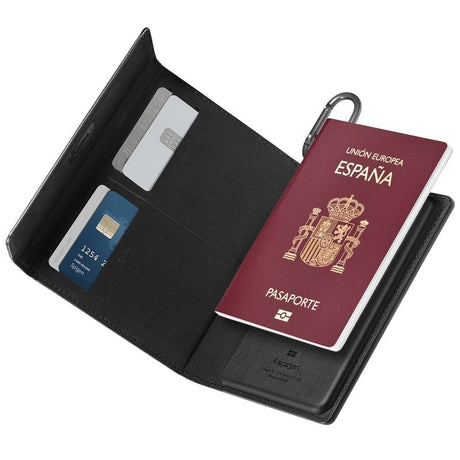 Spigen Universal Cover til Pas m. Opbevaring til Kort & Simkort - Sort