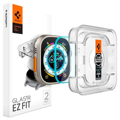 Apple Watch Ultra 1 / 2 / 3 (49mm) Spigen EZ Fit GLAS.tR Skærmbeskyttelse - 2-stk. - Gennemsigtig