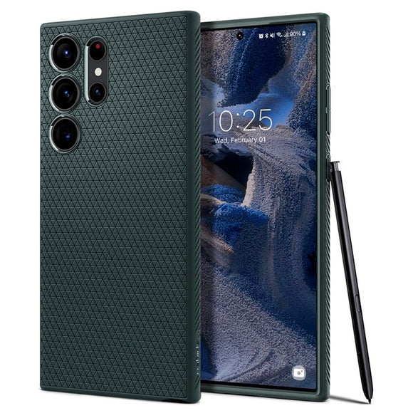 Samsung Galaxy S23 Ultra Spigen Liquid Air - Fleksibelt Plastik Cover - Grøn