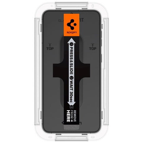Samsung Galaxy S23 Spigen EZ Fit Glas.tR Skærmbeskyttelse - 2 stk. - Case Friendly - Gennemsigtig