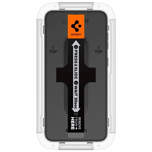 Samsung Galaxy S23 Spigen EZ Fit Glas.tR Skærmbeskyttelse - 2 stk. - Case Friendly - Gennemsigtig