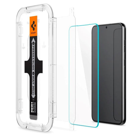 Samsung Galaxy S23 Spigen EZ Fit Glas.tR Skærmbeskyttelse - 2 stk. - Case Friendly - Gennemsigtig