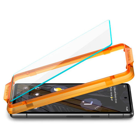 Google Pixel 7A Spigen Alignmaster Glas.tR Skærmbeskyttelse - 2 stk. - Case Friendly - Gennemsigtig