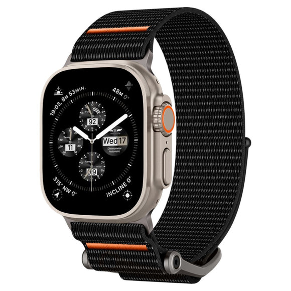 Apple Watch (42/44/SE/45/46/49mm) Spigen DuraPro Flex Nylon Rem - Sort