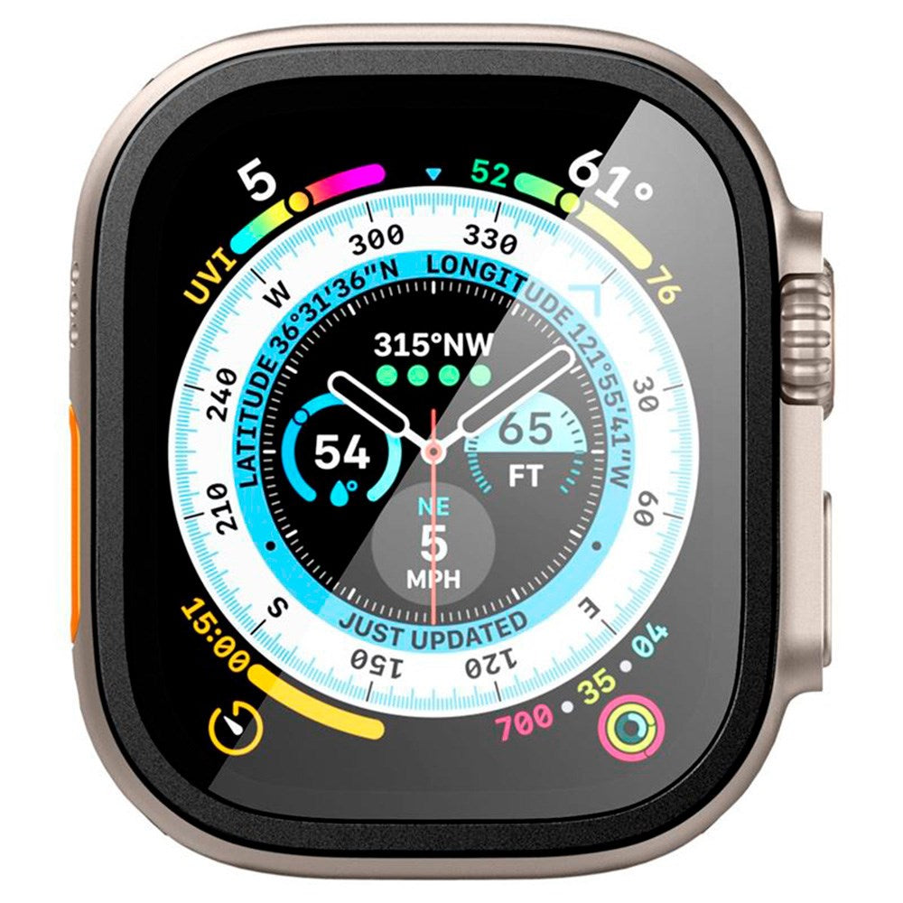 Apple Watch Ultra 3/2/1 (49mm) Spigen GLAS.tR Slim Pro Skærmbeskyttelse - Sort