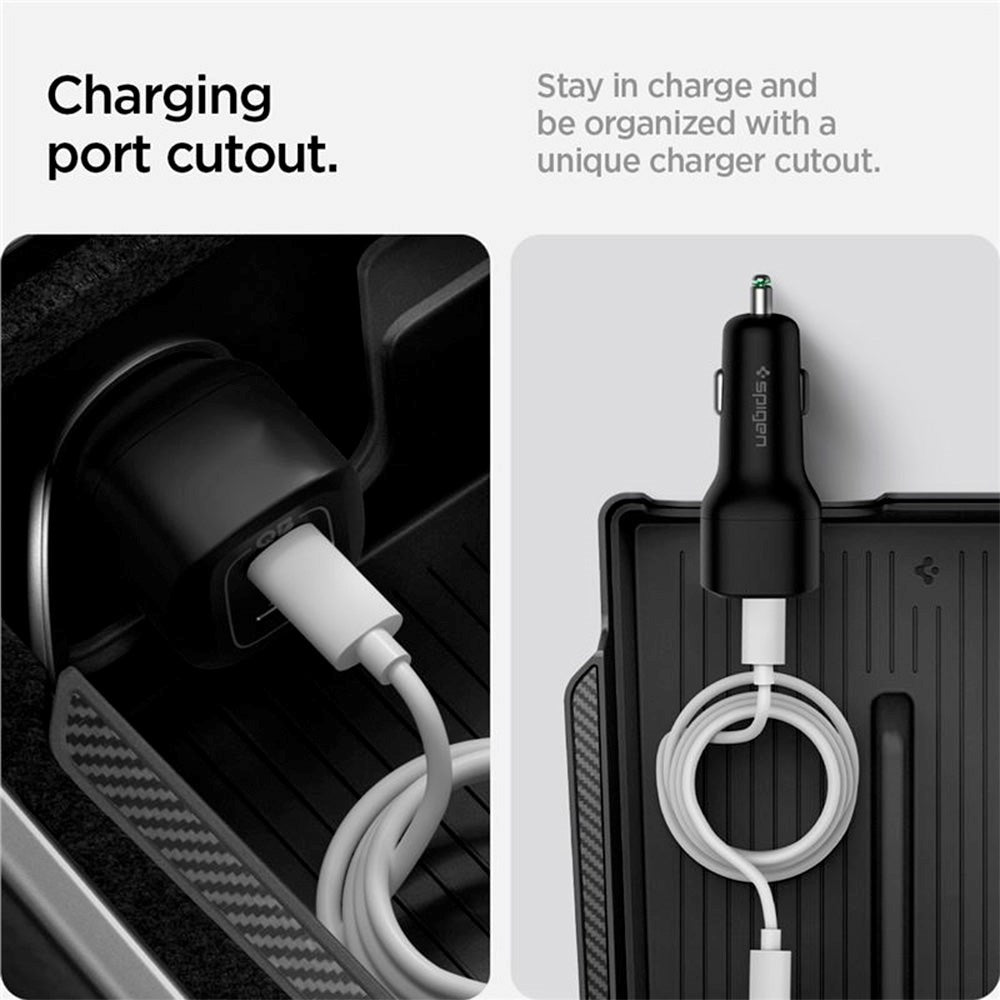 Spigen Armlæn Konsol Opbevaring til Tesla Model 3 (2022-23) / Model Y (2022-23) - Sort