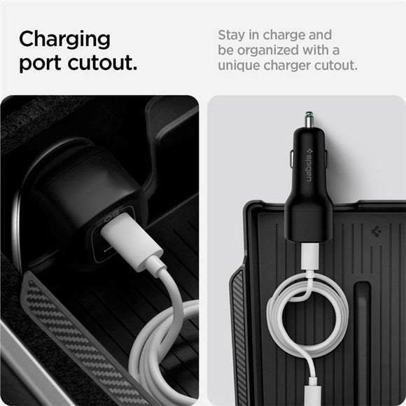 Spigen Armlæn Konsol Opbevaring til Tesla Model 3 (2022-23) / Model Y (2022-23) - Sort