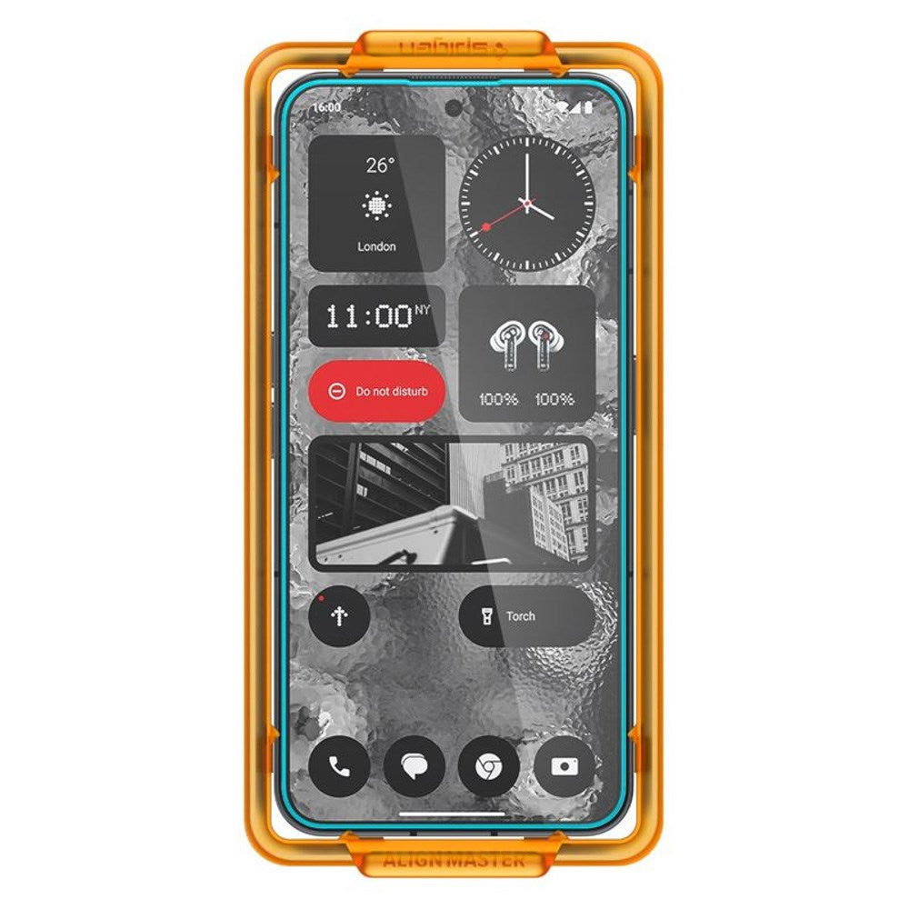 Nothing Phone (2) Spigen AlignMaster Glass tR Skærmbeskyttelse - 2 stk - Case Friendly - Gennemsigtig