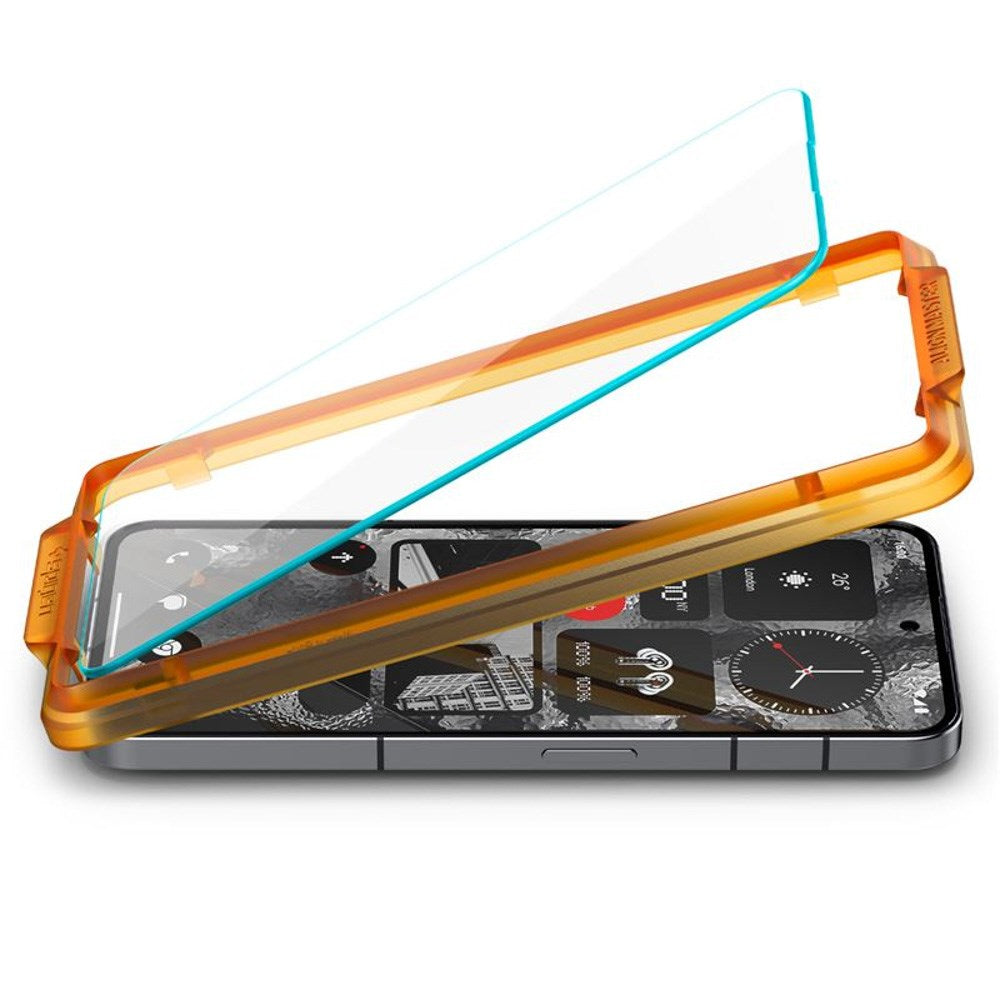 Nothing Phone (2) Spigen AlignMaster Glass tR Skærmbeskyttelse - 2 stk - Case Friendly - Gennemsigtig