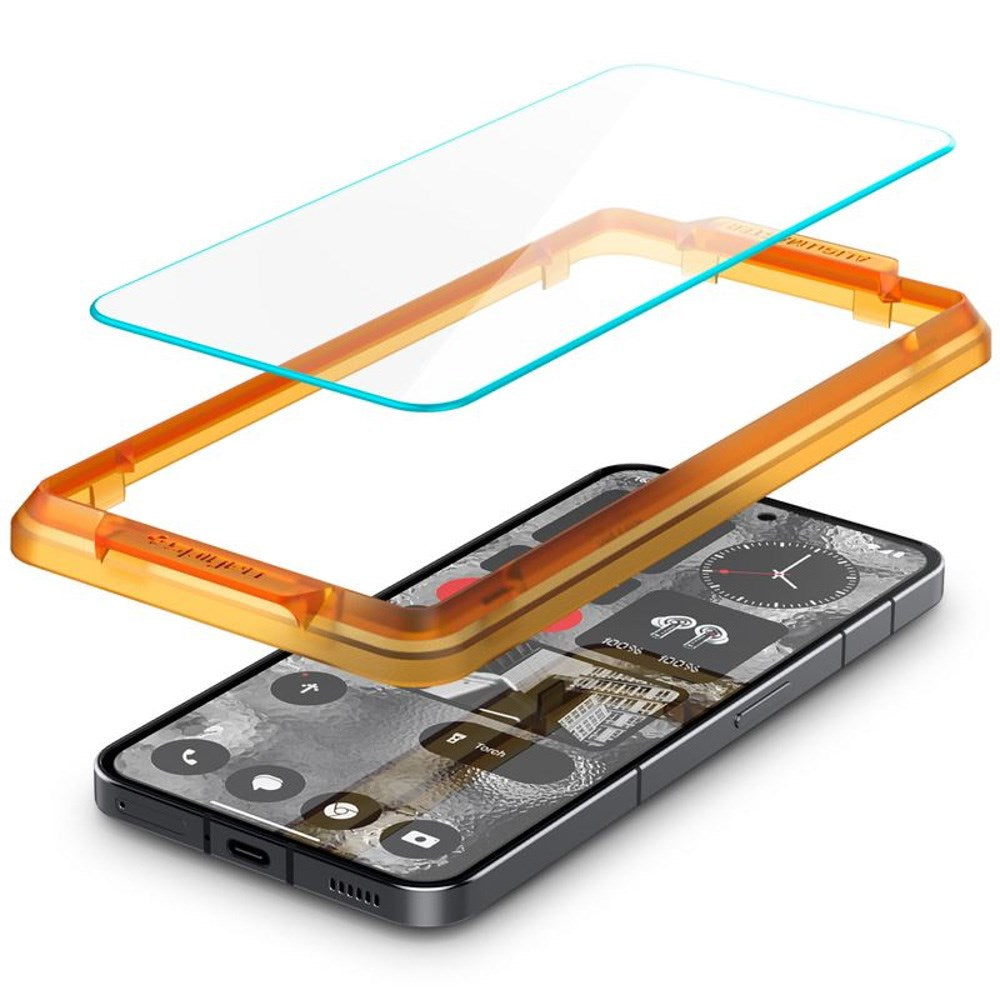 Nothing Phone (2) Spigen AlignMaster Glass tR Skærmbeskyttelse - 2 stk - Case Friendly - Gennemsigtig
