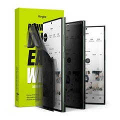 Samsung Galaxy S23 Ultra Ringke Dual Easy Wing Beskyttelsesfilm - Case Friendly - Privacy Funktion - Sort