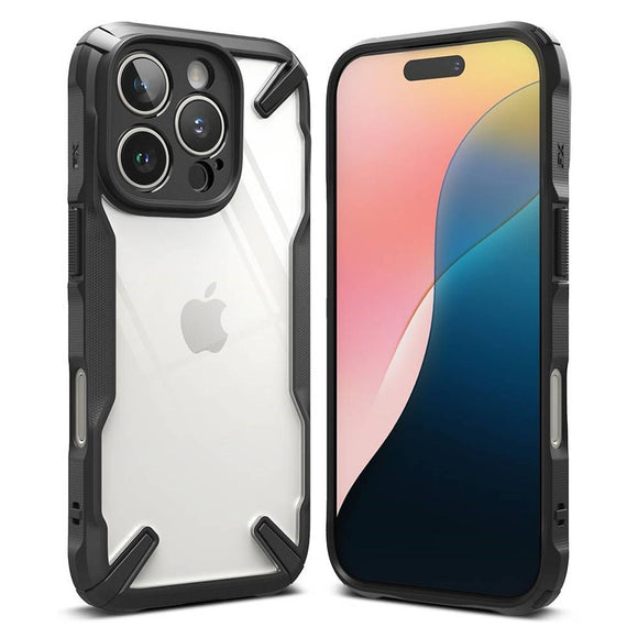iPhone 16 Pro Max Ringke Fusion X Cover - Gennemsigtig / Sort