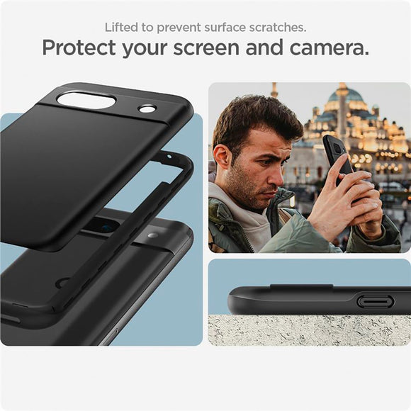 Google Pixel 8a Spigen Thin Fit Cover - Sort