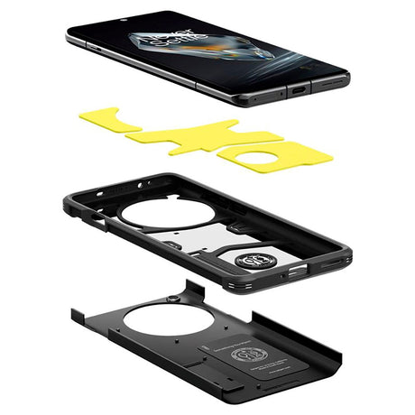 OnePlus 12 Spigen Tough Armor Cover m. Kickstand - Sort
