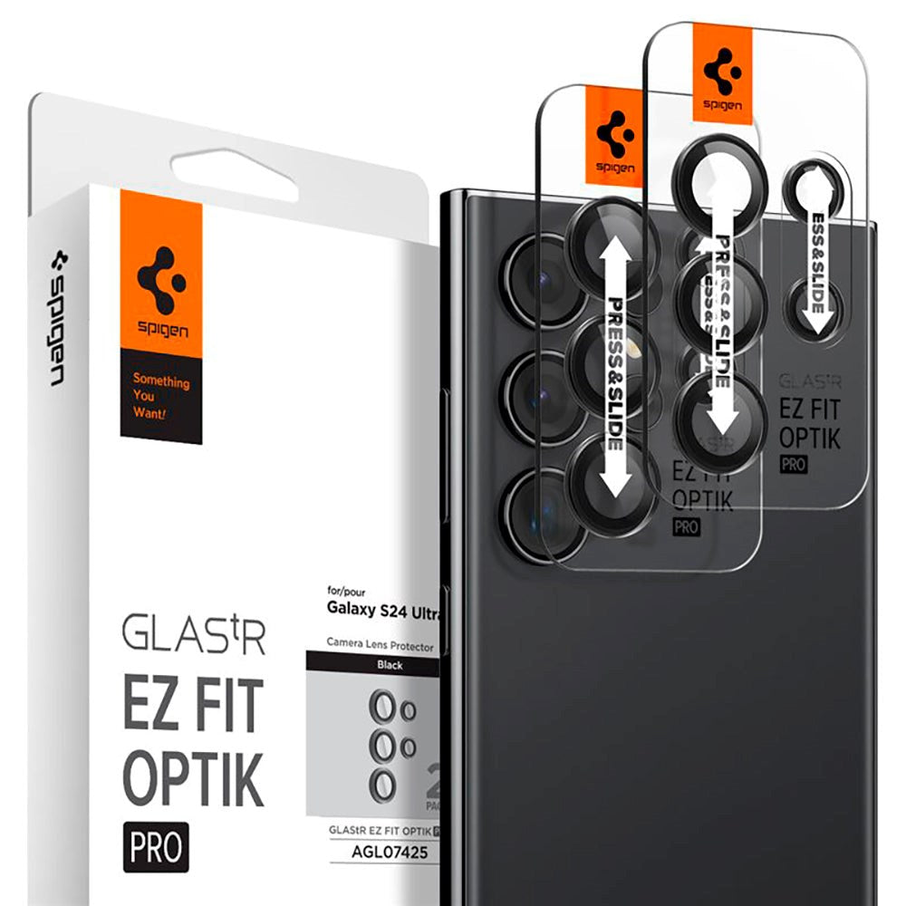 Samsung Galaxy S24 Ultra Spigen Kameralinse Beskyttelsesglas - 2-stk. - Sort