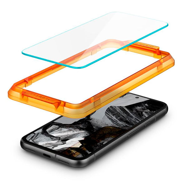 Google Pixel 8a Spigen Alignmaster Glas.tR Skærmbeskyttelse - 2 stk. - Case Friendly - Gennemsigtig