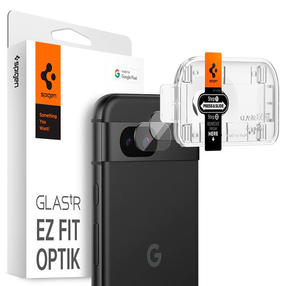 Google Pixel 8a Spigen Kameralinse Beskyttelsesglas - 2-stk. - Sort