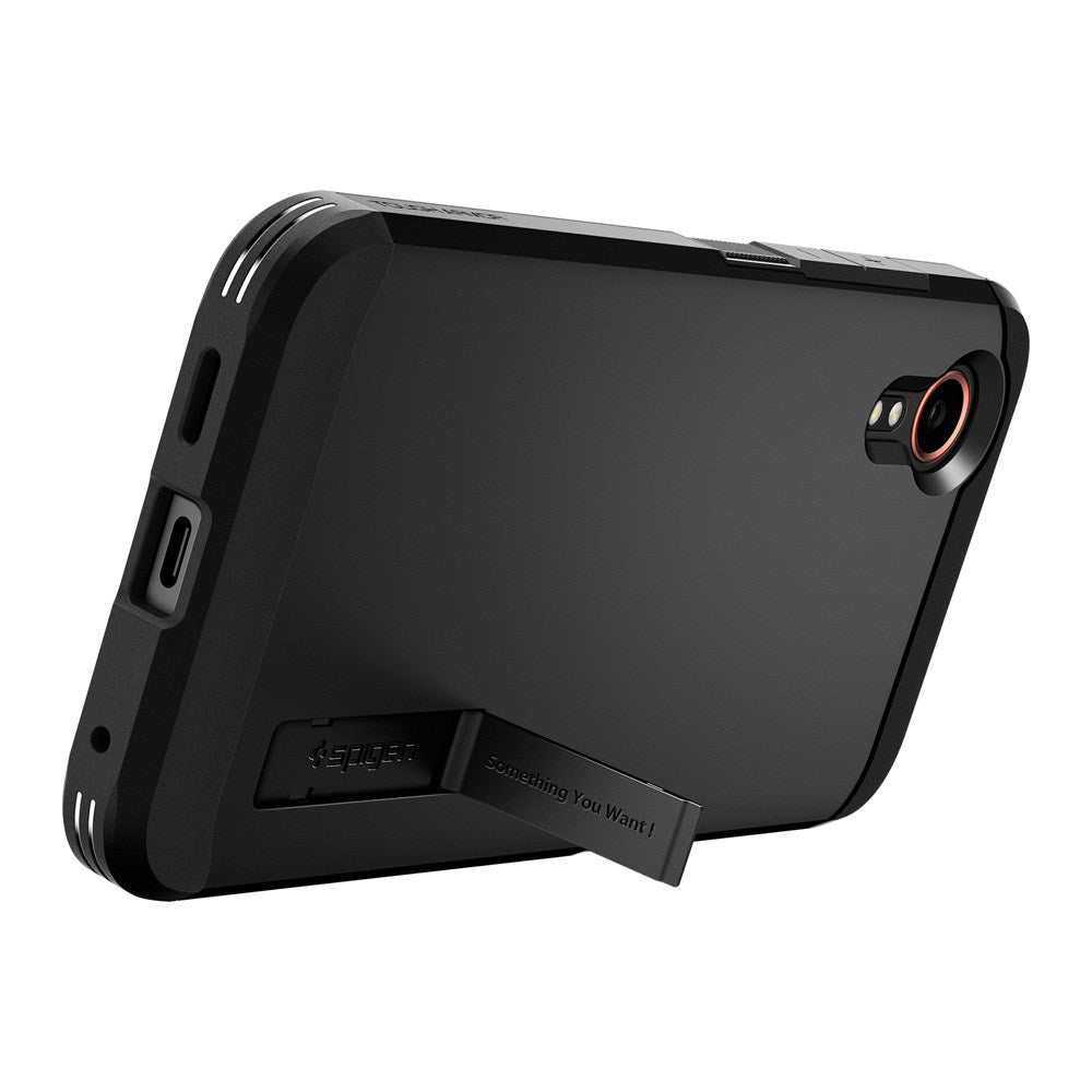 Samsung Galaxy XCover 7 Spigen Tough Armor Cover m. Kickstand - Sort