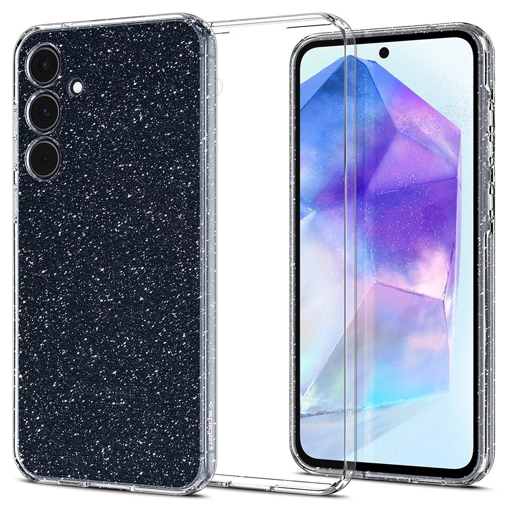 Samsung Galaxy A55 (5G) Spigen Liquid Crystal Glitter Cover - Gennemsigtig