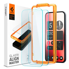 Nothing Phone (2a) Spigen Alignmaster Glas.tR Skærmbeskyttelse - 2 stk. - Case Friendly - Gennemsigtig