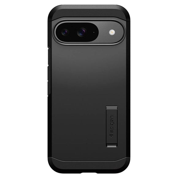 Google Pixel 9 / 9 Pro Spigen Tough Armor Cover m. Kickstand - Sort