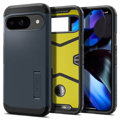 Google Pixel 9 / 9 Pro Spigen Tough Armor Cover m. Kickstand - Grå