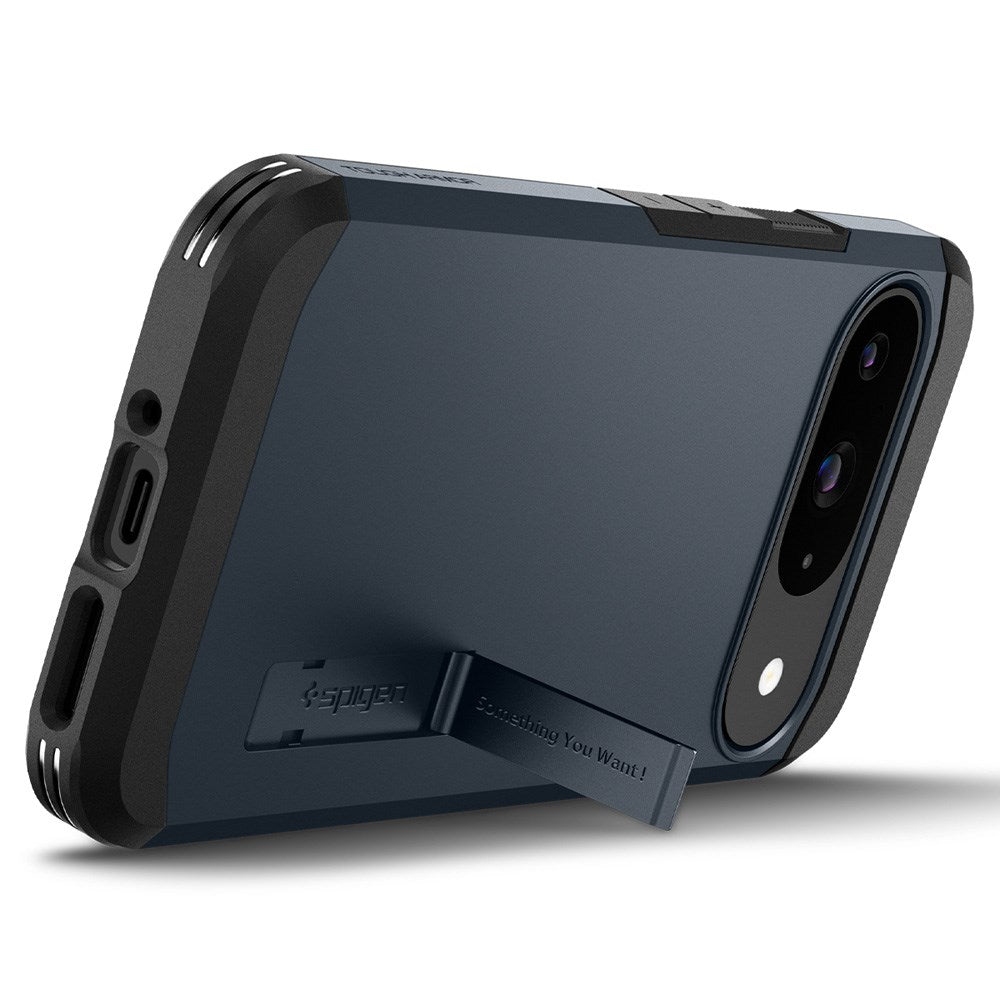 Google Pixel 9 / 9 Pro Spigen Tough Armor Cover m. Kickstand - Grå