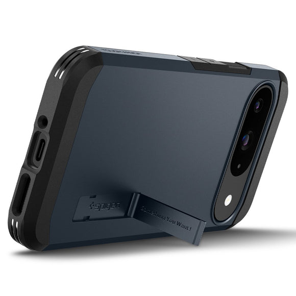 Google Pixel 9 / 9 Pro Spigen Tough Armor Cover m. Kickstand - Grå