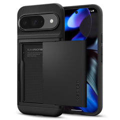 Google Pixel 9 / 9 Pro Spigen Slim Armor Cover m. Kortholder - Sort