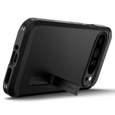 Google Pixel 9 Pro XL Spigen Tough Armor Cover m. Kickstand - Sort