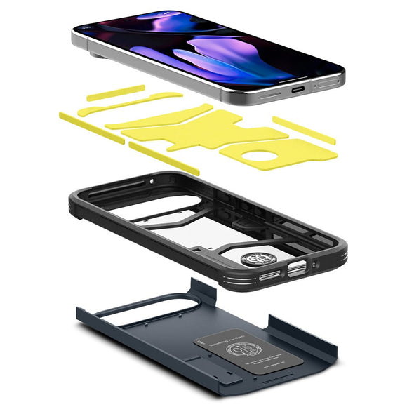 Google Pixel 9 Pro XL Spigen Tough Armor Cover m. Kickstand - Grå