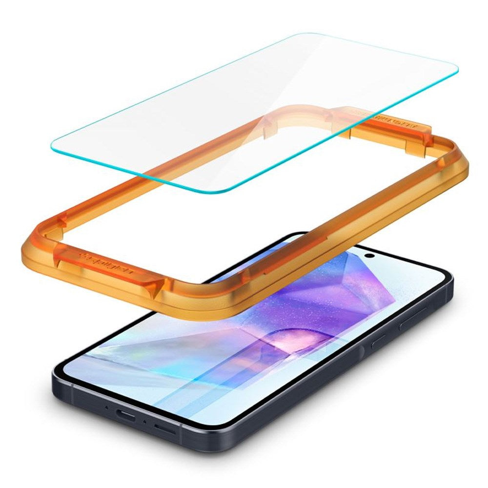 Samsung Galaxy A35 (5G) Spigen AlignMaster Glass tR Skærmbeskyttelse - 2 stk - Case Friendly - Gennemsigtig