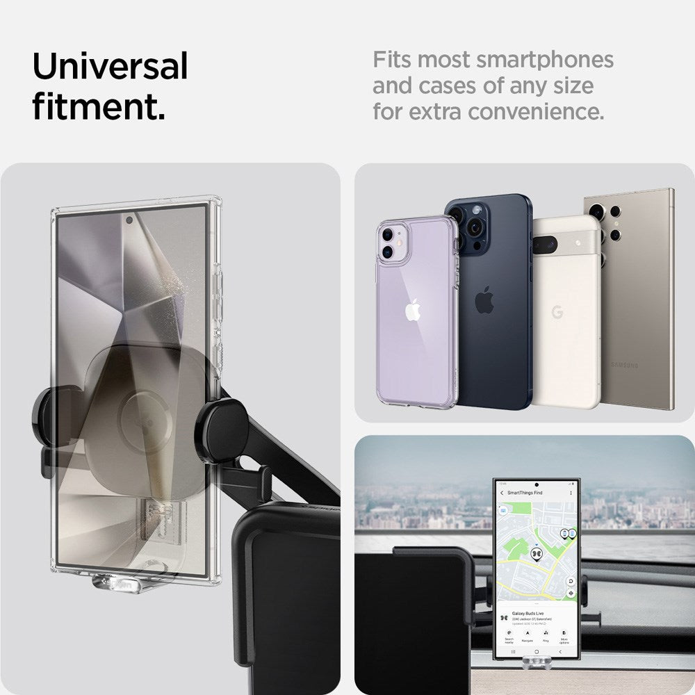 Spigen TapLock Universal Mobilholder til Tesla S / 3 / X / Y / Cybertruck - Sort