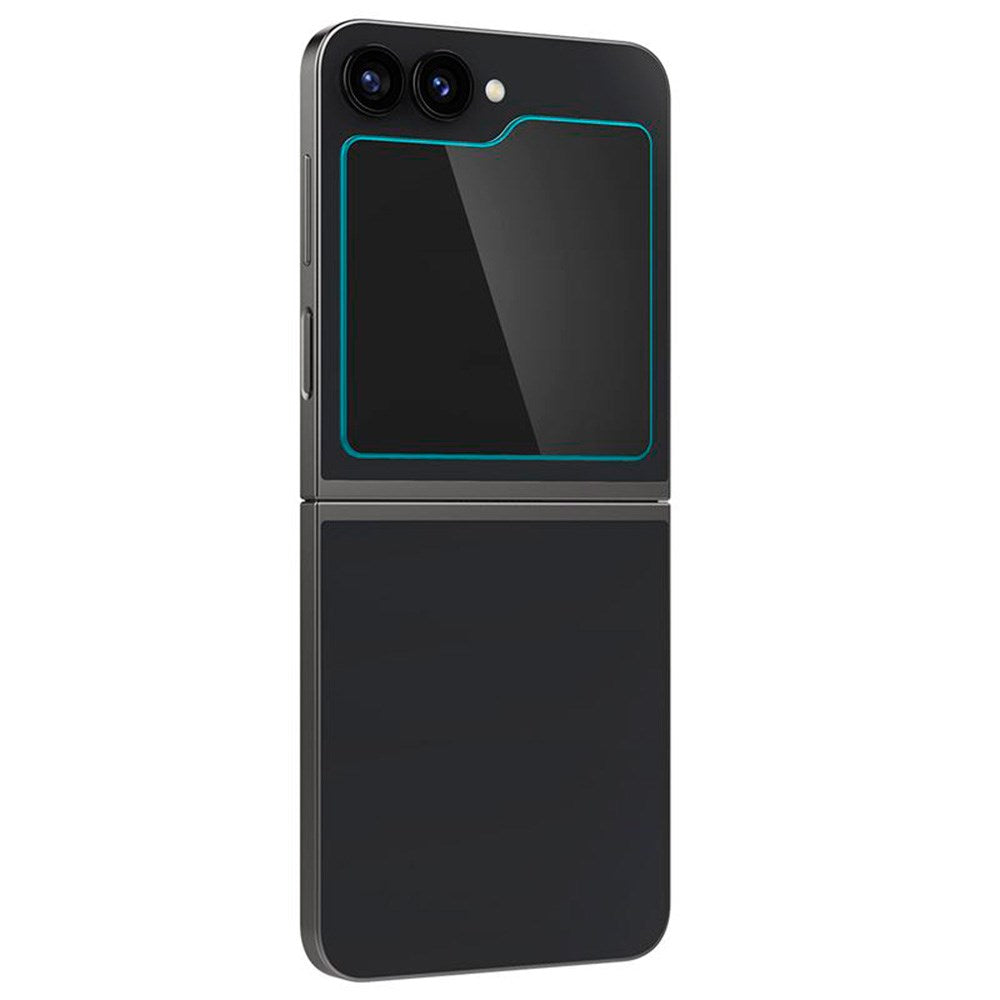 Samsung Galaxy Z Flip7 FE / Flip6 Spigen EZ Fit Glas.tR Sub Screen Skærmbeskyttelse - 2 stk. - Case Friendly - Gennemsigtig