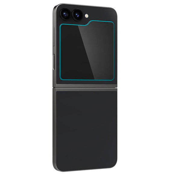 Samsung Galaxy Z Flip7 FE / Flip6 Spigen EZ Fit Glas.tR Sub Screen Skærmbeskyttelse - 2 stk. - Case Friendly - Gennemsigtig