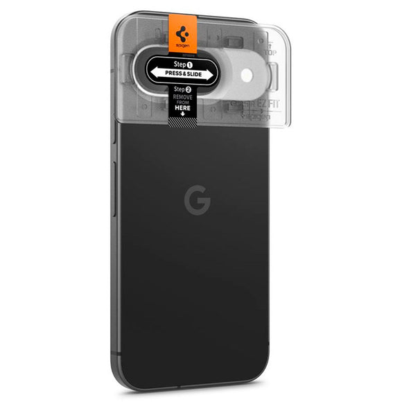 Google Pixel 9 Spigen EZ Fit. tR Optik Kameralinse Beskyttelsesglas - 2 stk. - Gennemsigtig