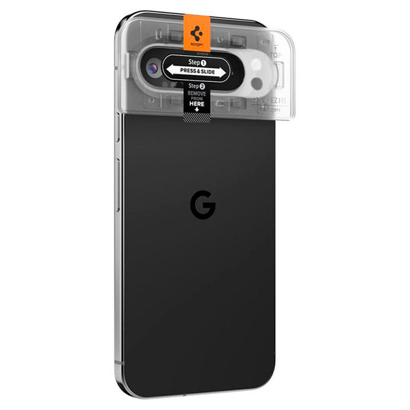 Google Pixel 9 Pro Spigen EZ Fit. tR Optik Kameralinse Beskyttelsesglas - 2 stk. - Gennemsigtig