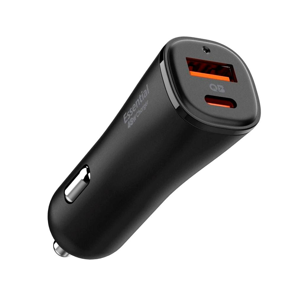 Spigen 48W Biloplader m. 1x USB-C & 1x USB-A - Sort