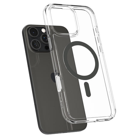 iPhone 16 Pro Max Spigen Ultra Hybrid T Cover - MagSafe Kompatibel - Gennemsigtig / Grå