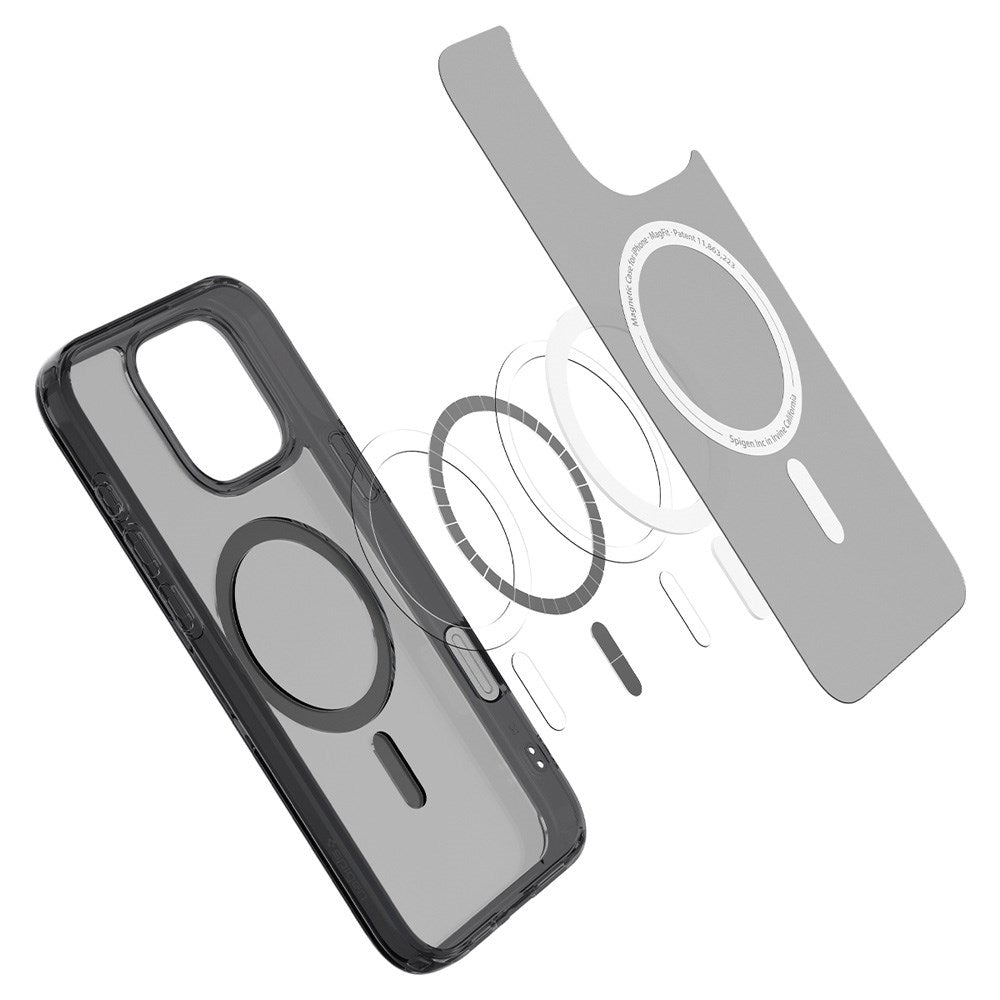 iPhone 16 Pro Max Spigen Ultra Hybrid T Cover - MagSafe Kompatibel - Mat Gennemsigtig / Sort