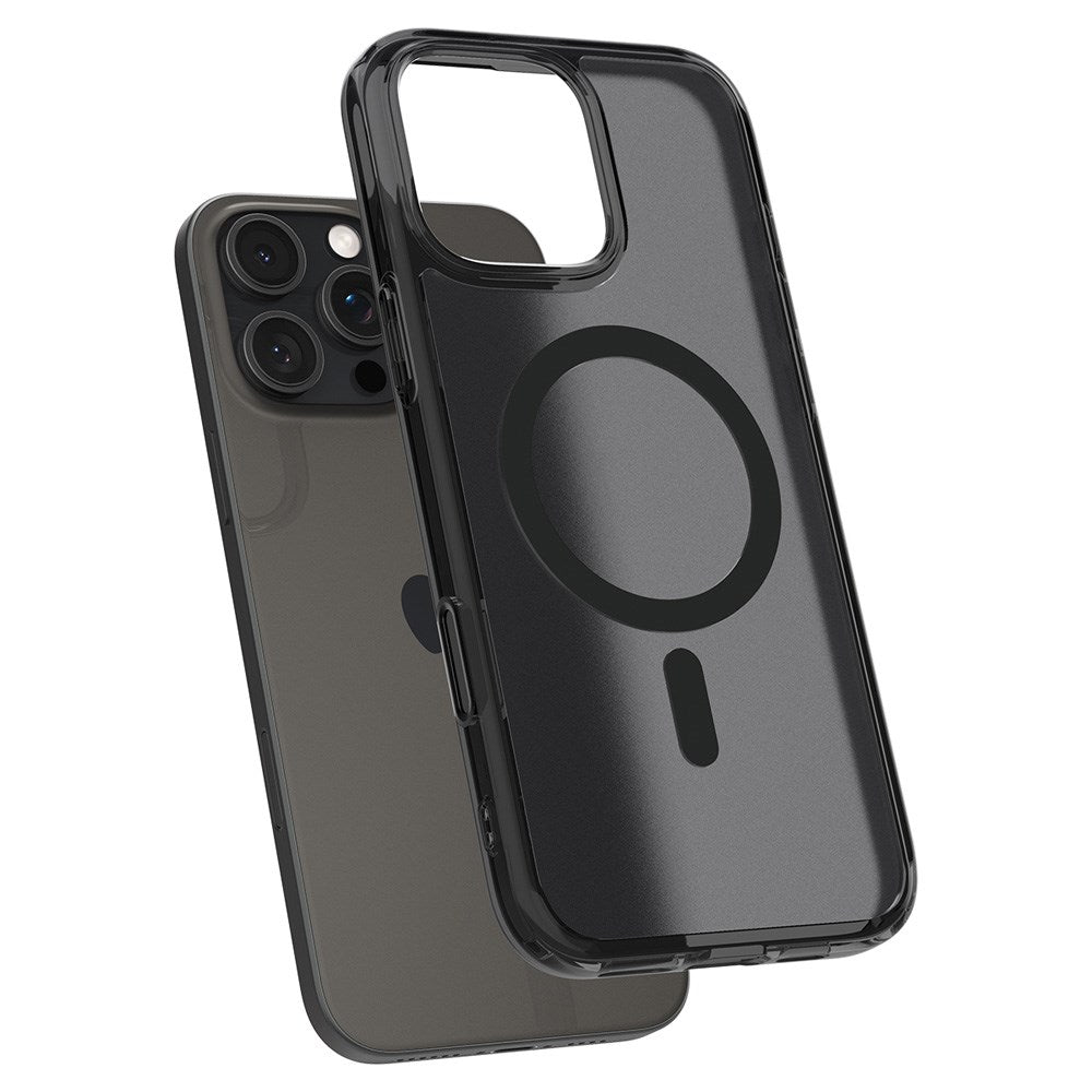 iPhone 16 Pro Max Spigen Ultra Hybrid T Cover - MagSafe Kompatibel - Mat Gennemsigtig / Sort