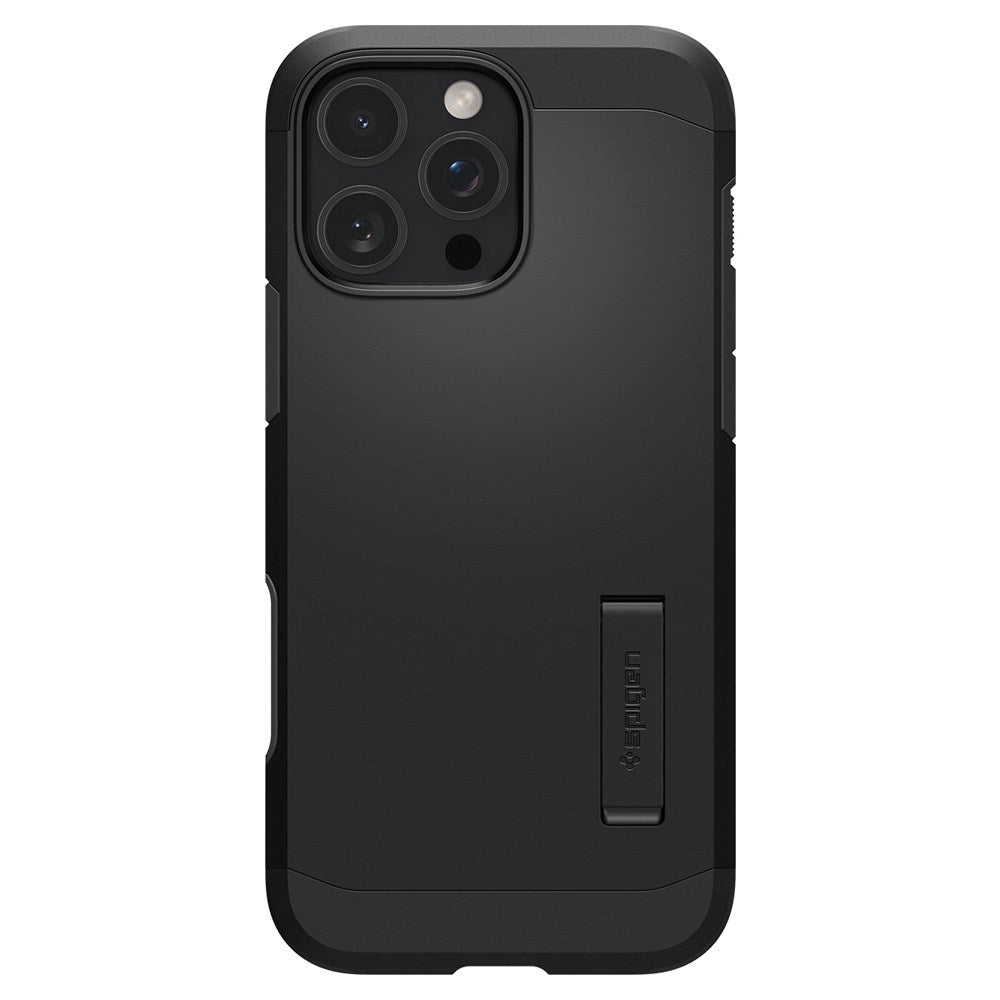 iPhone 16 Pro Spigen Tough Armor T Cover m. Kickstand - MagSafe Kompatibel - Sort