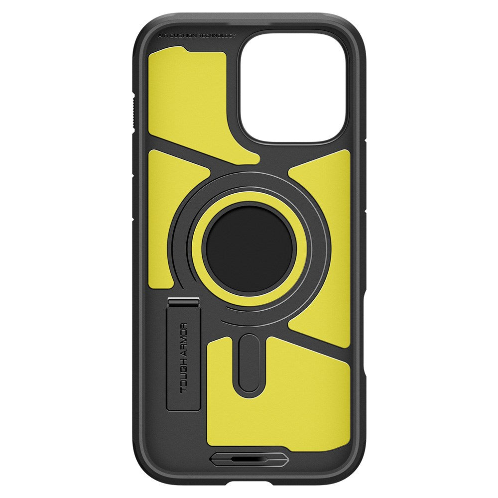 iPhone 16 Pro Spigen Tough Armor T Cover m. Kickstand - MagSafe Kompatibel - Sort