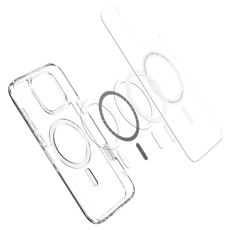 iPhone 16 Pro Spigen Ultra Hybrid T Cover - MagSafe Kompatibel - Gennemsigtig / Grå