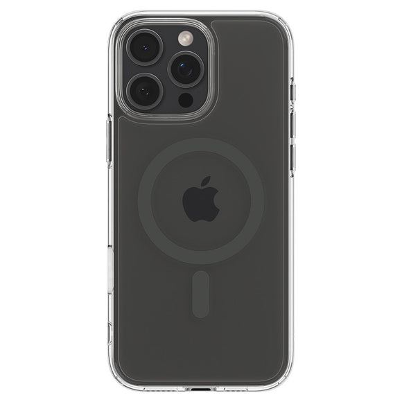 iPhone 16 Pro Spigen Ultra Hybrid T Cover - MagSafe Kompatibel - Gennemsigtig / Grå