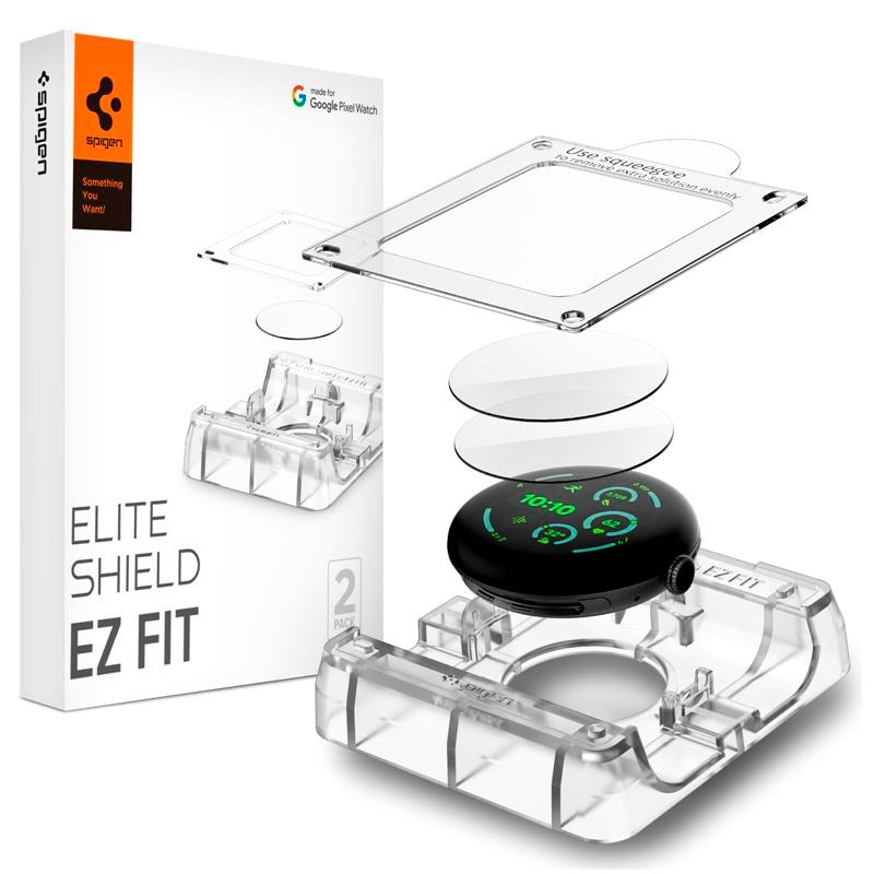 Google Pixel Watch 4 / 3 (45mm) Spigen EliteShield EZ Fit Skærmbeskyttelse - 2 stk - Gennemsigtig